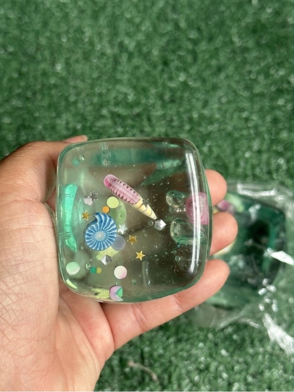 Squishy ocean themed filled with seashells stress relief